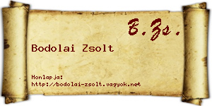 Bodolai Zsolt névjegykártya